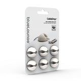 Bluelounge CableDrop Självhäftande hållare för sladdar 6-pack Vit