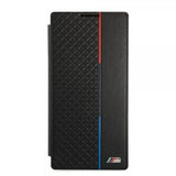 BMW Samsung Galaxy S22 Ultra Fodral Triangle Pattern & Tricolor Stripe Svart