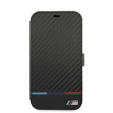 BMW iPhone 13 Fodral Tricolor Carbon Effect Svart