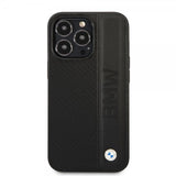 BMW iPhone 14 Pro Max Skal Big Logo Stripe Svart