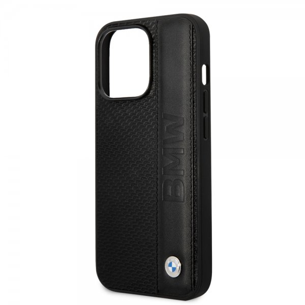 BMW iPhone 14 Pro Max Skal Big Logo Stripe Svart