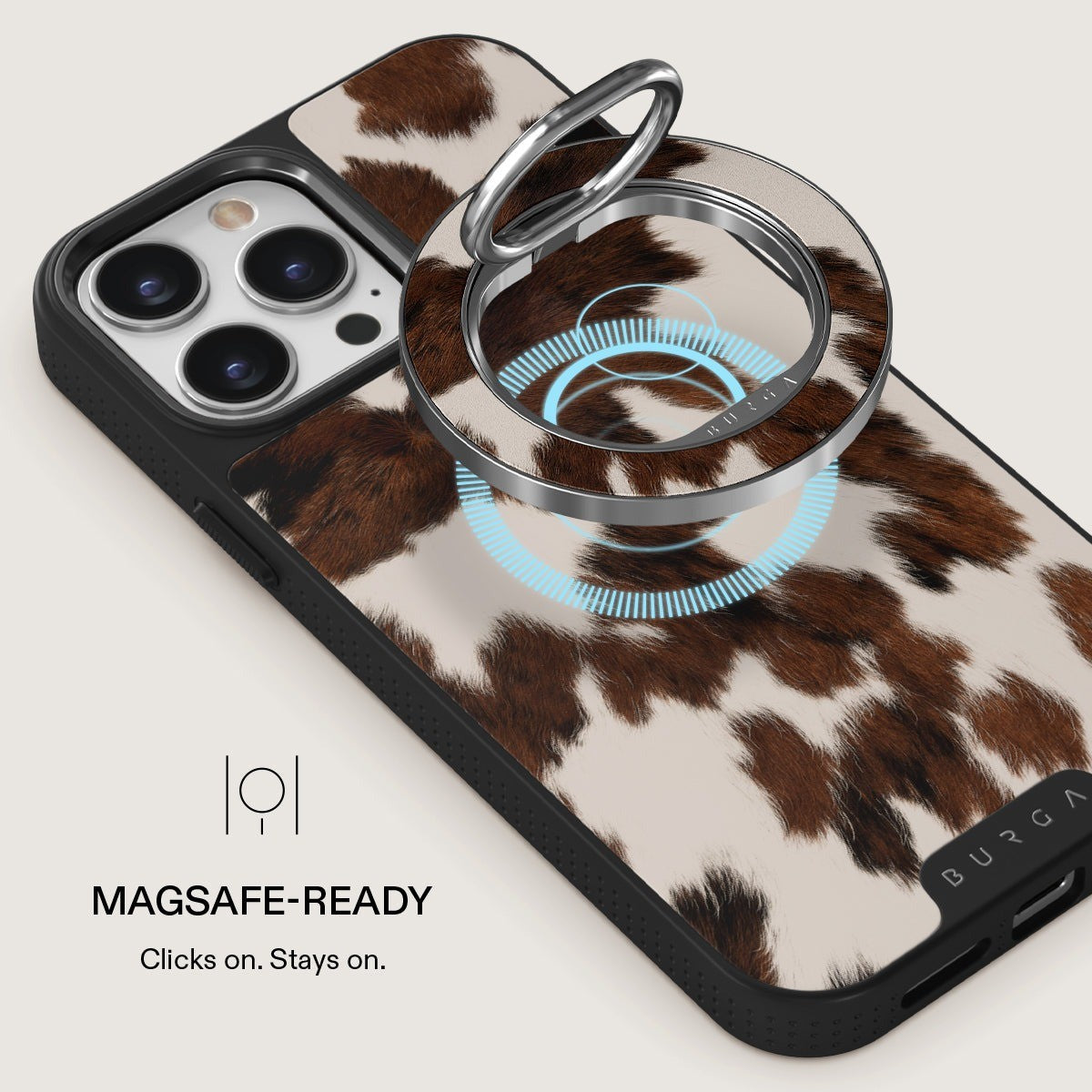 Burga Hållare Mobilring MagSafe Celestial Silver