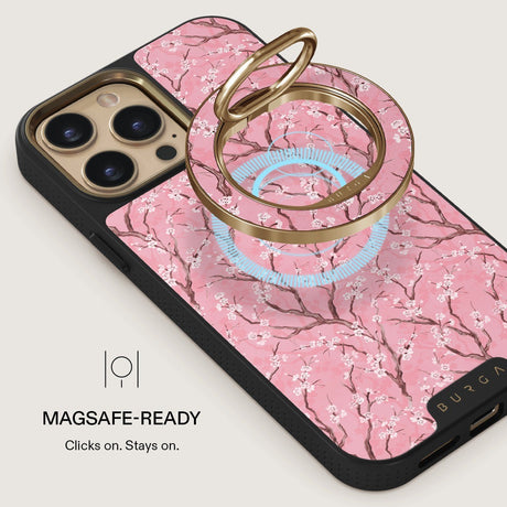 Burga Hållare Mobilring MagSafe Sakura Guld