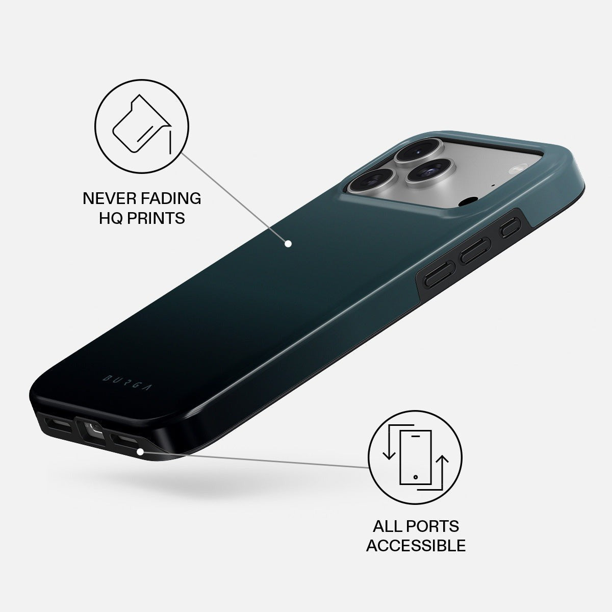 Burga iPhone 18 Pro Skal Tough MagSafe Black Hole