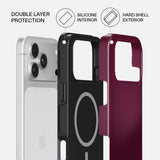 Burga iPhone 18 Pro Skal Tough MagSafe Dark Cherry