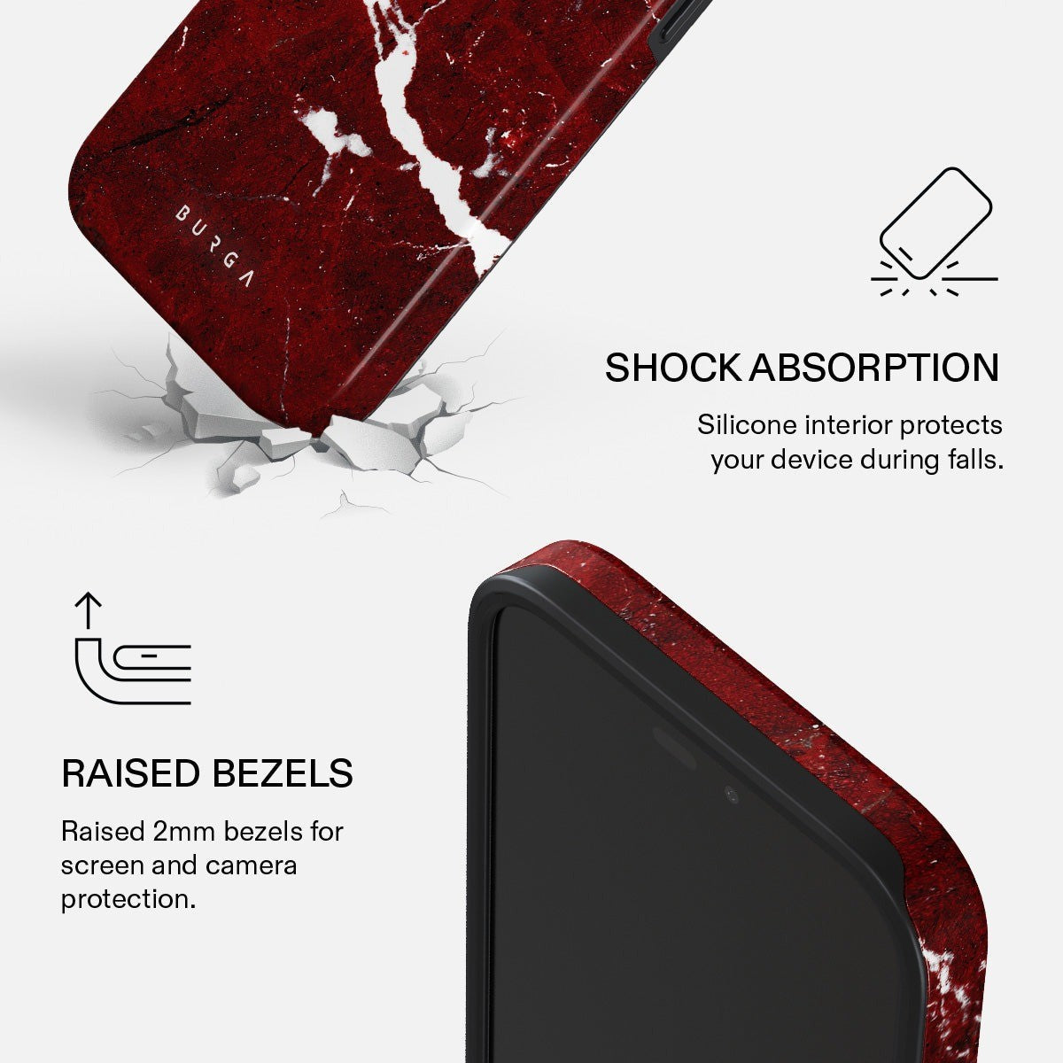Burga iPhone 18 Pro Skal Tough MagSafe Iconic Red Ruby
