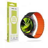 Mobile Origin Samsung Galaxy Watch 20mm Armband Easy Strap Svart Orange