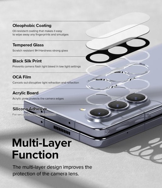 Ringke Samsung Galaxy Z Fold 5 Kameraskydd Camera Protector Glass 2-pack