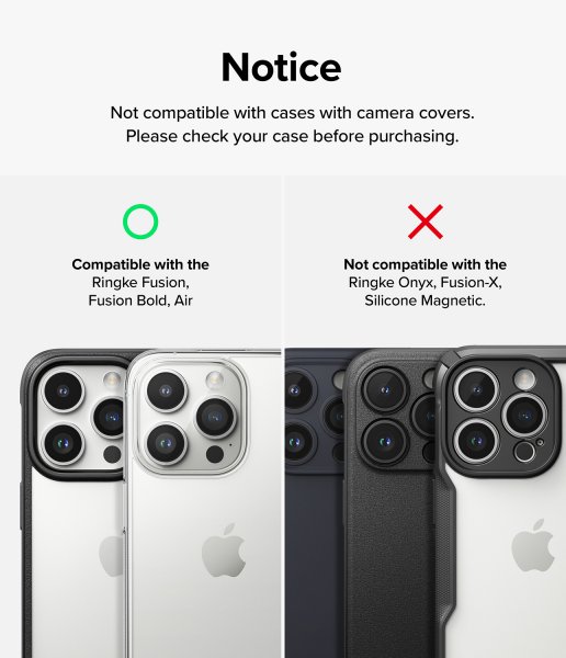 Ringke iPhone 15 Pro Kameraskydd Camera Protector Glass 2-pack