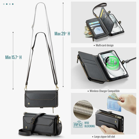 CaseMe iPhone 15 Fodral C36 Series Svart
