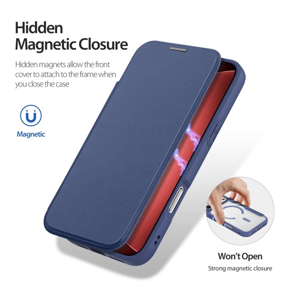Dux Ducis iPhone 17 Pro Max/iPhone 18 Pro Max Fodral Skin X Pro Series MagSafe Blå