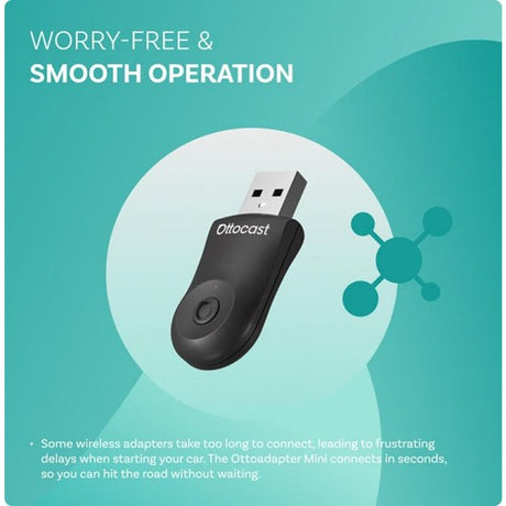 Ottocast Mini Trådlös Apple CarPlay/Android Auto Adapter