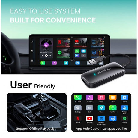 Ottocast Play2Video Ultra Trådlös CarPlay/Android Auto Adapter Allt-i-1
