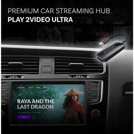 Ottocast Play2Video Ultra Trådlös CarPlay/Android Auto Adapter Allt-i-1
