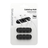Bluelounge CableDrop Multi Kabelhållare 2 pack Svart