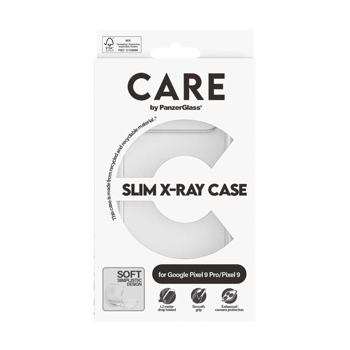 CARE by PanzerGlass Google Pixel 9/Google Pixel 9 Pro Skal X-Ray Transparent