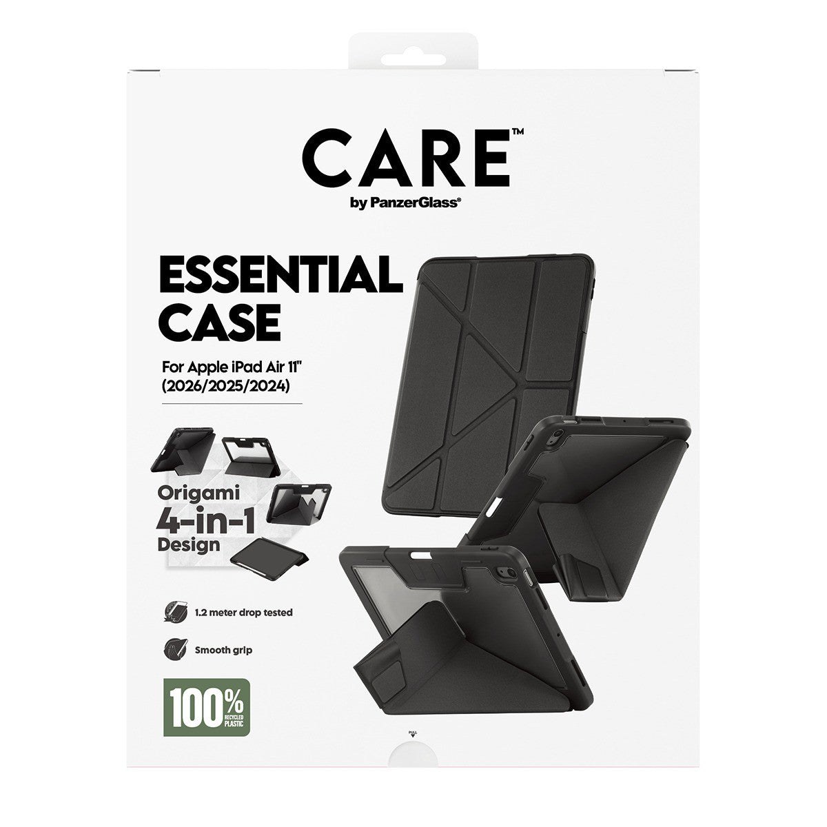 CARE by PanzerGlass iPad Air 11 (M2/M3/M4) Fodral Essential Case Svart