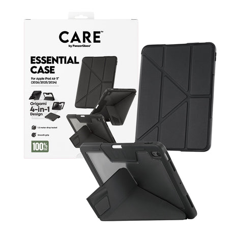 CARE by PanzerGlass iPad Air 11 (M2/M3/M4) Fodral Essential Case Svart