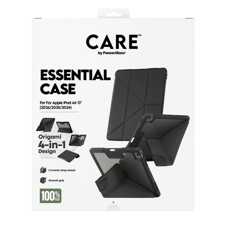 CARE by PanzerGlass iPad Air 13 (M2/M3/M4) Fodral Essential Case Svart