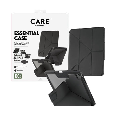 CARE by PanzerGlass iPad Air 13 (M2/M3/M4) Fodral Essential Case Svart