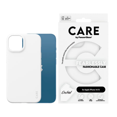 CARE by PanzerGlass iPhone 13/iPhone 14 Skal Fashionable White Orchid