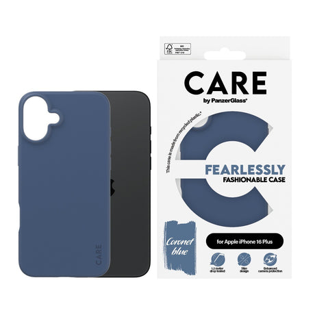 CARE by PanzerGlass iPhone 16 Plus Skal Fashionable Blå