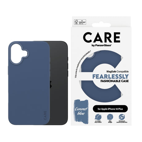 CARE by PanzerGlass iPhone 16 Plus Skal Fashionable MagSafe Blå
