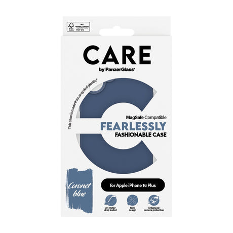 CARE by PanzerGlass iPhone 16 Plus Skal Fashionable MagSafe Blå