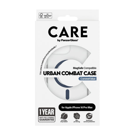 CARE by PanzerGlass iPhone 16 Pro Max Skal Urban Combat MagSafe Blå