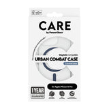 CARE by PanzerGlass iPhone 16 Pro Skal Urban Combat MagSafe Blå