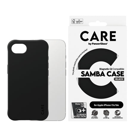 CARE by PanzerGlass iPhone 16e/iPhone 17e Skal Samba MagSafe Svart