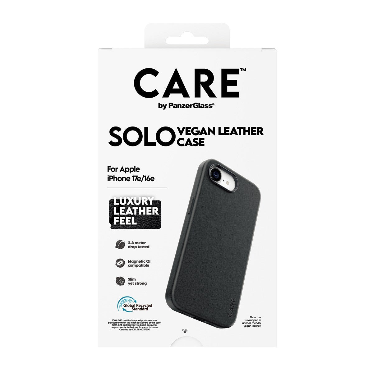 CARE by PanzerGlass iPhone 16e/iPhone 17e Skal Solo MagSafe Svart