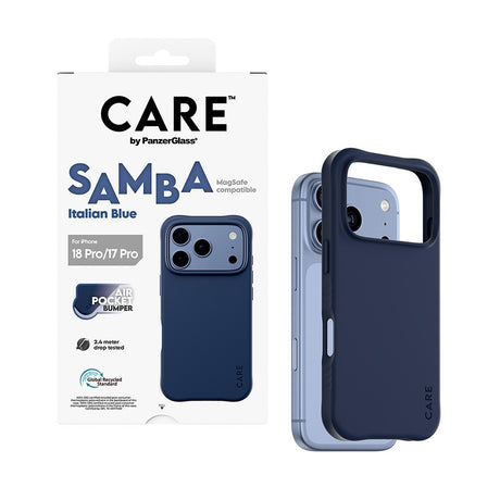 CARE by PanzerGlass iPhone 17 Pro/iPhone 18 Pro Skal Samba MagSafe Italian Blue