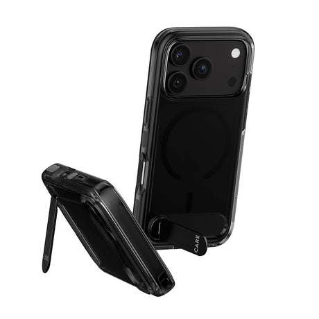CARE by PanzerGlass iPhone 17 Pro/iPhone 18 Pro Skal Smokey Kickstand MagSafe Svart