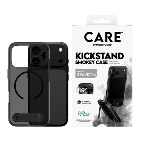 CARE by PanzerGlass iPhone 17 Pro/iPhone 18 Pro Skal Smokey Kickstand MagSafe Svart