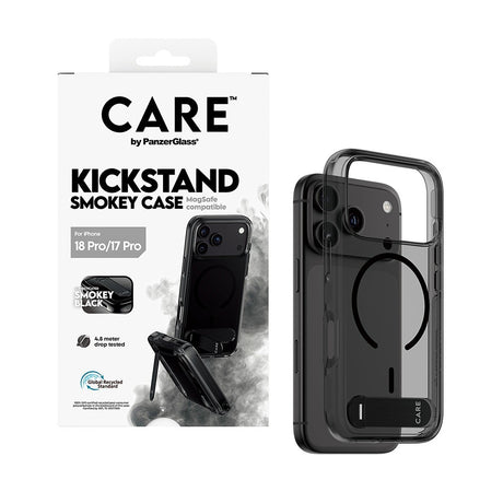 CARE by PanzerGlass iPhone 17 Pro/iPhone 18 Pro Skal Smokey Kickstand MagSafe Svart