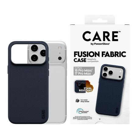 CARE by PanzerGlass iPhone 17 Pro Max/iPhone 18 Pro Max Skal Fusion Fabric MagSafe Blå
