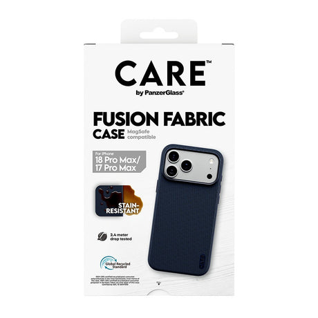 CARE by PanzerGlass iPhone 17 Pro Max/iPhone 18 Pro Max Skal Fusion Fabric MagSafe Blå