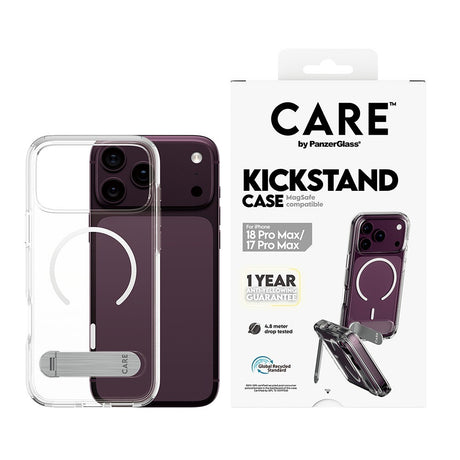 CARE by PanzerGlass iPhone 17 Pro Max/iPhone 18 Pro Max Skal Kickstand MagSafe Transparent