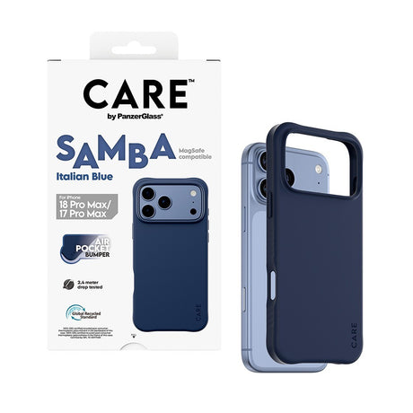 CARE by PanzerGlass iPhone 17 Pro Max/iPhone 18 Pro Max Skal Samba MagSafe Italian Blue