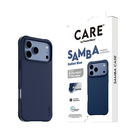 CARE by PanzerGlass iPhone 17 Pro Max/iPhone 18 Pro Max Skal Samba MagSafe Italian Blue