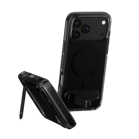 CARE by PanzerGlass iPhone 17 Pro Max/iPhone 18 Pro Max Skal Smokey Kickstand MagSafe Svart