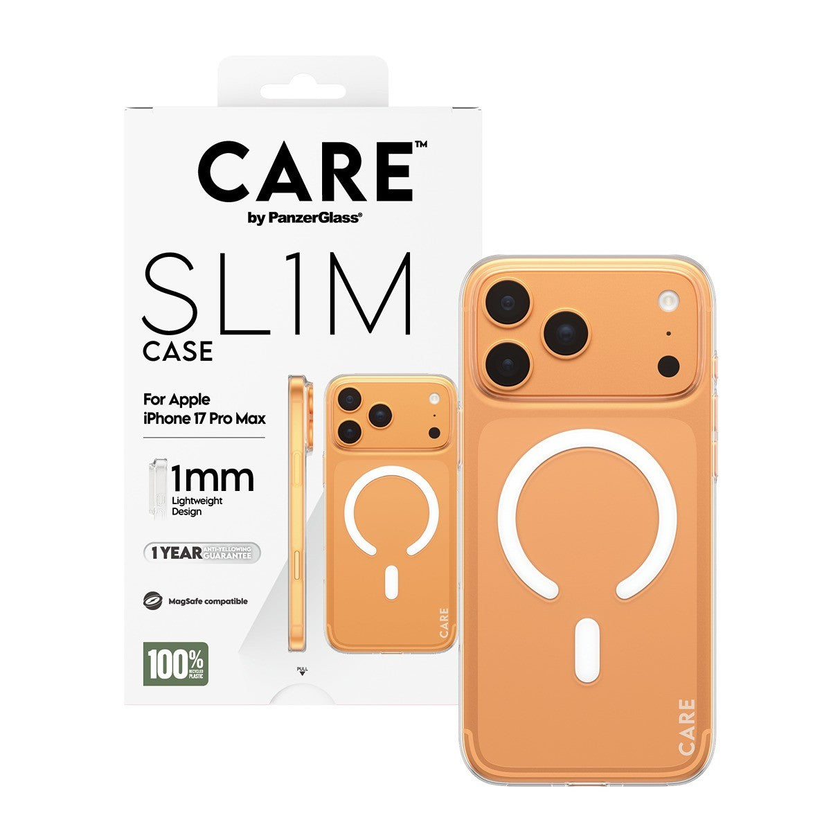 CARE by PanzerGlass iPhone 17 Pro Max Skal SL1M MagSafe Transparent