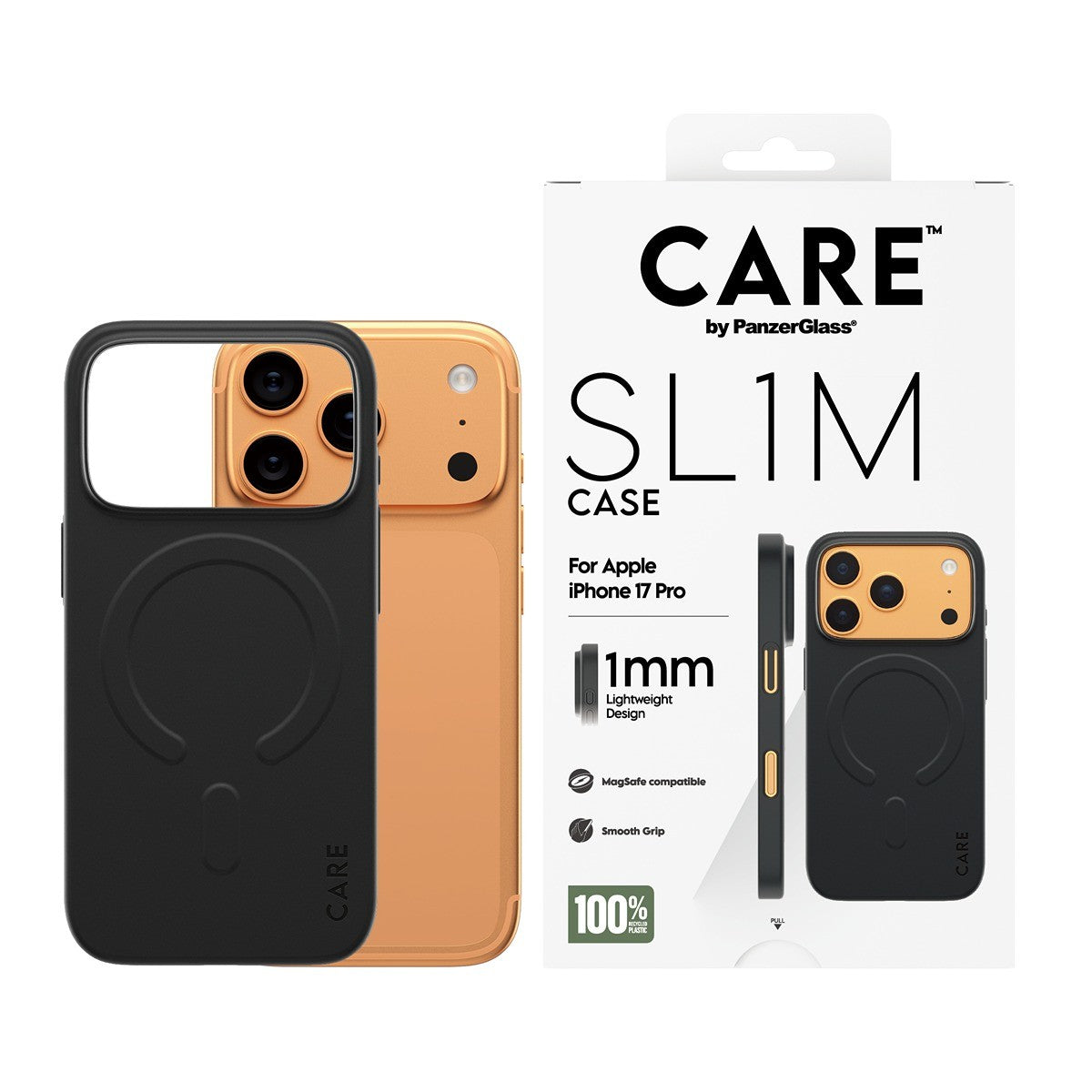 CARE by PanzerGlass iPhone 17 Pro Skal SL1M MagSafe Svart