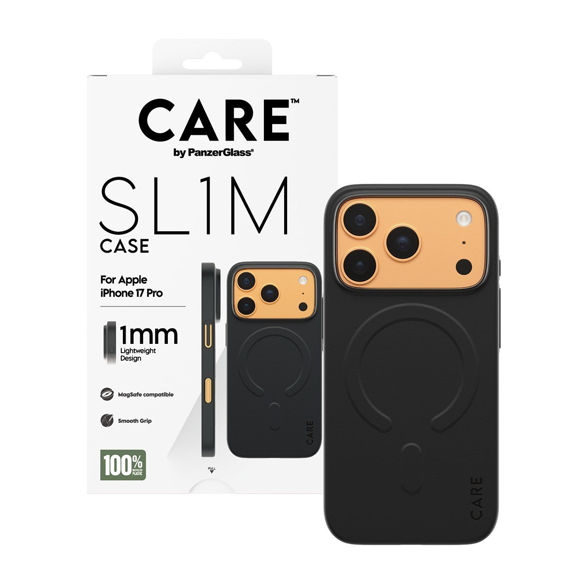 CARE by PanzerGlass iPhone 17 Pro Skal SL1M MagSafe Svart