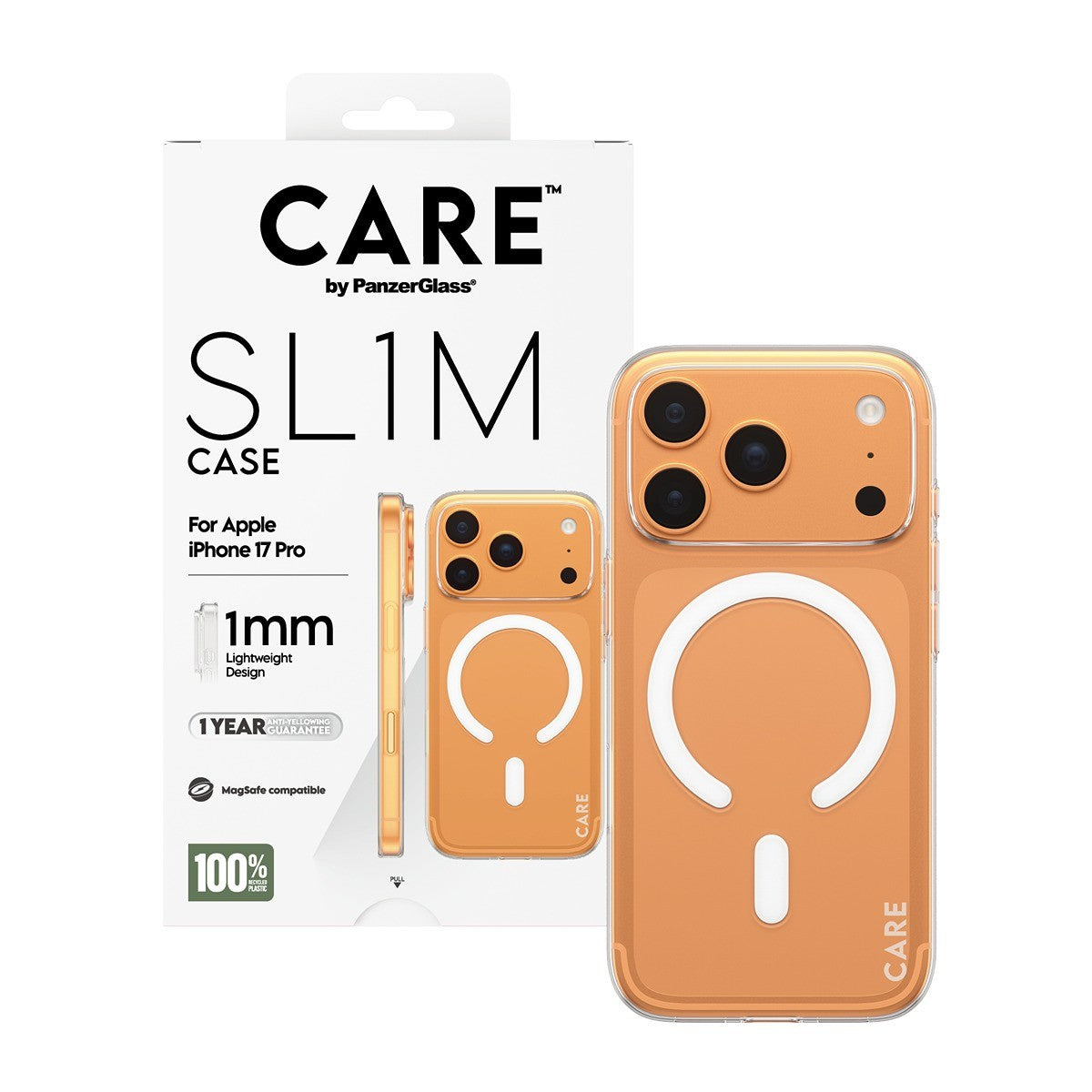 CARE by PanzerGlass iPhone 17 Pro Skal SL1M MagSafe Transparent