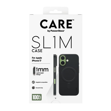 CARE by PanzerGlass iPhone 17 Skal SL1M MagSafe Svart