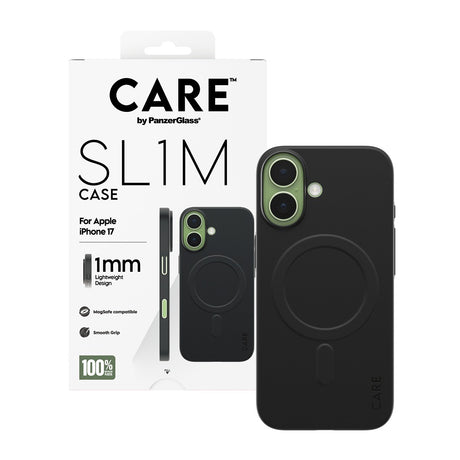 CARE by PanzerGlass iPhone 17 Skal SL1M MagSafe Svart