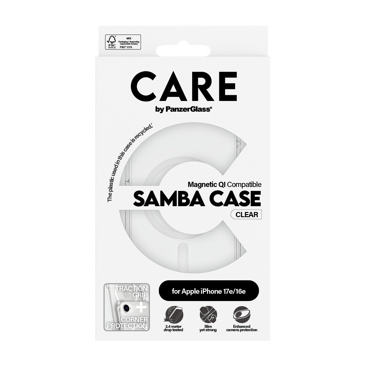 CARE by PanzerGlass iPhone 17e Skal Samba MagSafe Transparent