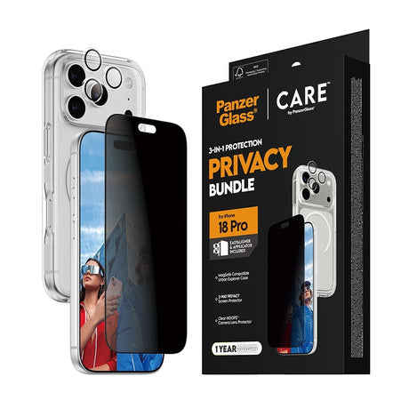 CARE by PanzerGlass iPhone 18 Pro 3-in-1 Explorer Bundle Privacy